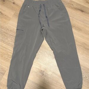 Figs Women's High Waisted Gray Jogger Pants
